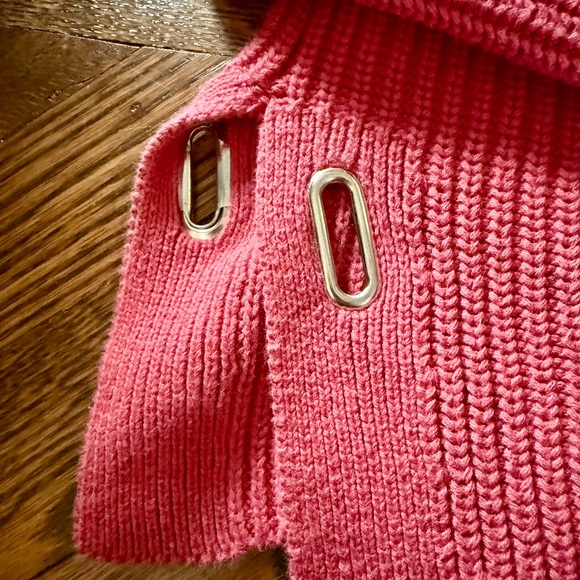 French Connection Pink Ribbed Crew Neck Sweater - Picture 2 of 8